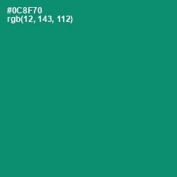 #0C8F70 - Elf Green Color Image