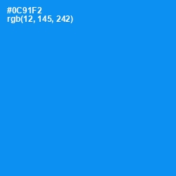 #0C91F2 - Dodger Blue Color Image