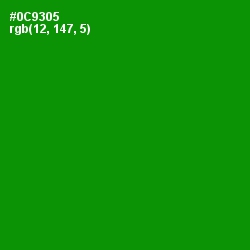 #0C9305 - Forest Green Color Image