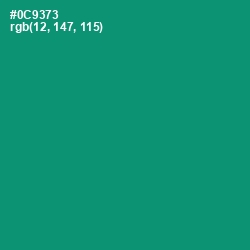 #0C9373 - Elf Green Color Image