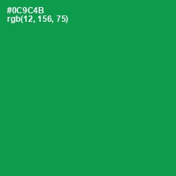 #0C9C4B - Green Haze Color Image