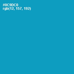 #0C9DC0 - Pacific Blue Color Image