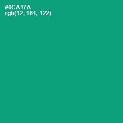 #0CA17A - Jade Color Image