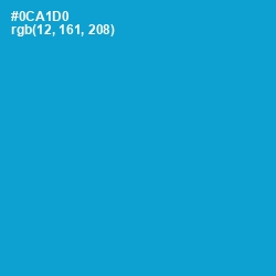 #0CA1D0 - Cerulean Color Image