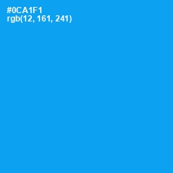 #0CA1F1 - Dodger Blue Color Image