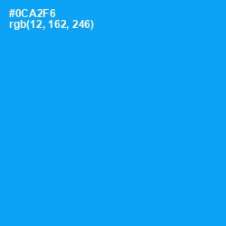 #0CA2F6 - Dodger Blue Color Image