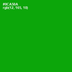 #0CA50A - Forest Green Color Image