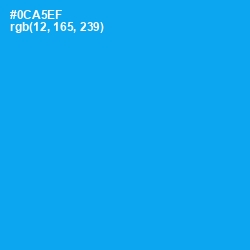 #0CA5EF - Cerulean Color Image