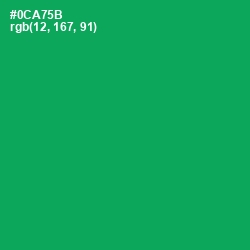 #0CA75B - Green Haze Color Image