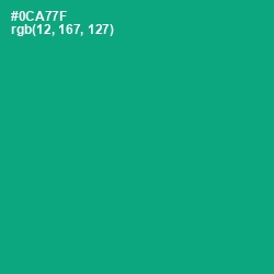 #0CA77F - Jade Color Image