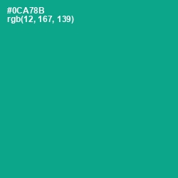 #0CA78B - Niagara Color Image