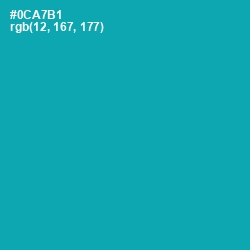 #0CA7B1 - Bondi Blue Color Image