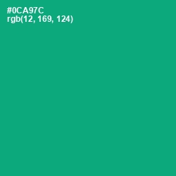 #0CA97C - Jade Color Image