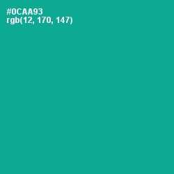 #0CAA93 - Persian Green Color Image