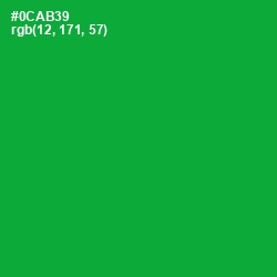 #0CAB39 - Forest Green Color Image