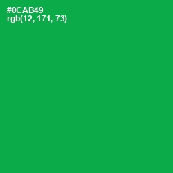 #0CAB49 - Green Haze Color Image