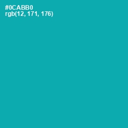 #0CABB0 - Eastern Blue Color Image