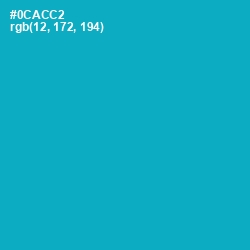 #0CACC2 - Cerulean Color Image