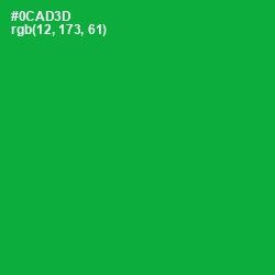 #0CAD3D - Forest Green Color Image