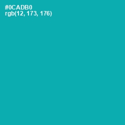 #0CADB0 - Eastern Blue Color Image