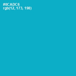 #0CADC6 - Cerulean Color Image