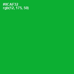 #0CAF32 - Forest Green Color Image