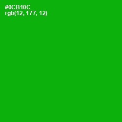 #0CB10C - Forest Green Color Image