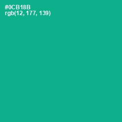 #0CB18B - Mountain Meadow Color Image
