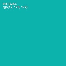#0CB2AC - Persian Green Color Image