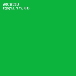 #0CB33D - Forest Green Color Image
