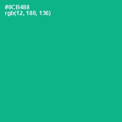 #0CB488 - Mountain Meadow Color Image