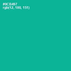 #0CB497 - Persian Green Color Image
