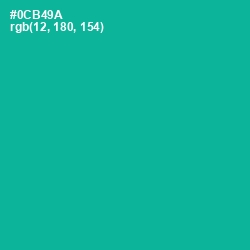#0CB49A - Persian Green Color Image