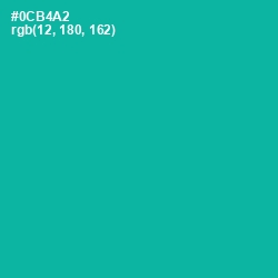 #0CB4A2 - Persian Green Color Image