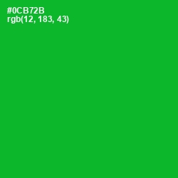 #0CB72B - Forest Green Color Image