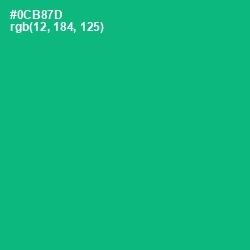 #0CB87D - Jade Color Image