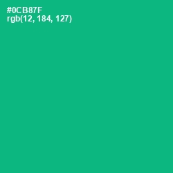 #0CB87F - Jade Color Image