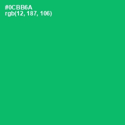 #0CBB6A - Jade Color Image