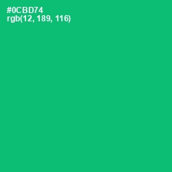 #0CBD74 - Jade Color Image