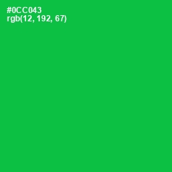 #0CC043 - Malachite Color Image