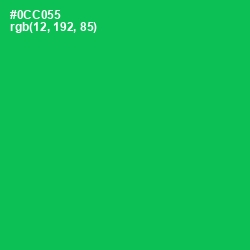 #0CC055 - Malachite Color Image