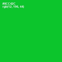 #0CC42C - Green Color Image