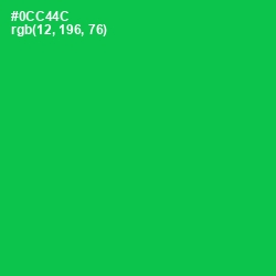 #0CC44C - Malachite Color Image