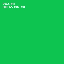 #0CC44F - Malachite Color Image