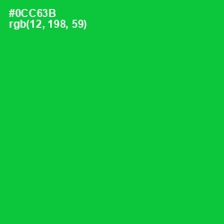 #0CC63B - Green Color Image
