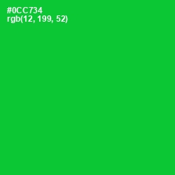 #0CC734 - Green Color Image