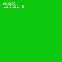 #0CC80C - Green Color Image