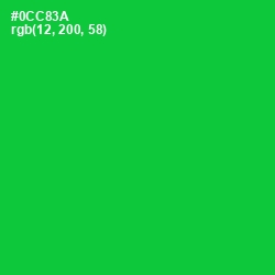 #0CC83A - Green Color Image