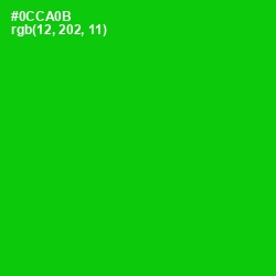 #0CCA0B - Green Color Image