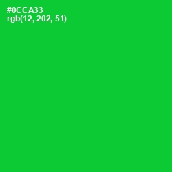 #0CCA33 - Green Color Image